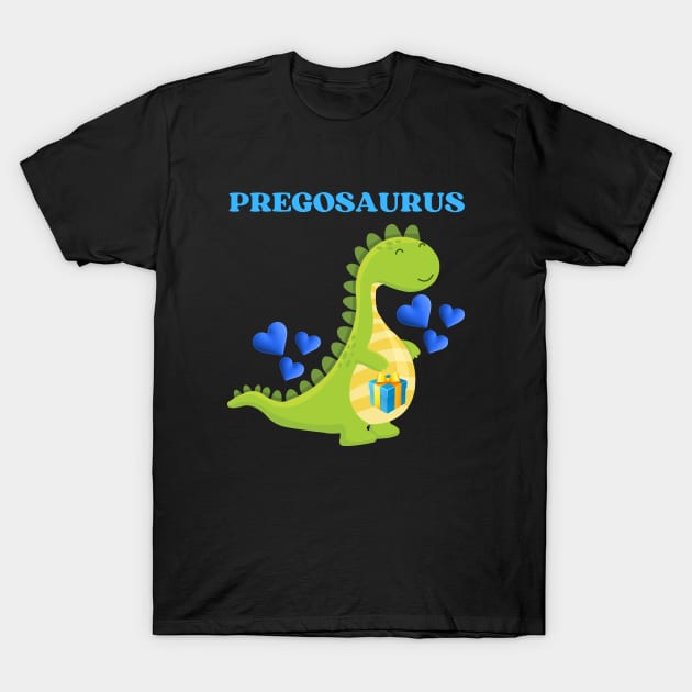 Pregosaurus - Preggosaurus cute pregnancy dinosaur mamasaurus for a mom to be T-Shirt by Rubi16